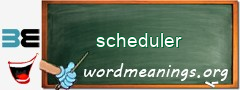 WordMeaning blackboard for scheduler